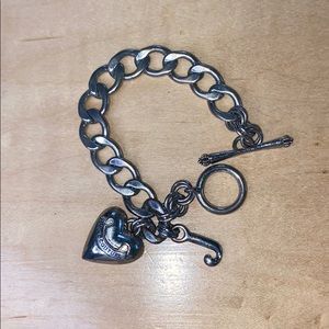 Silver juicy couture charm bracelet